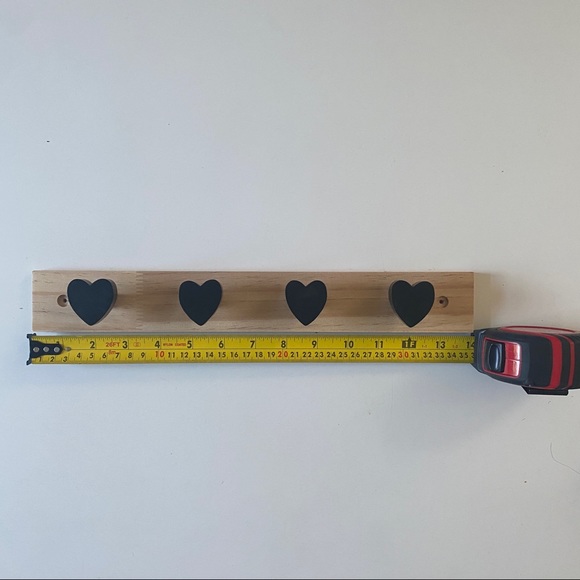 Birch + Black Heart Wall Hooks - Picture 4 of 5